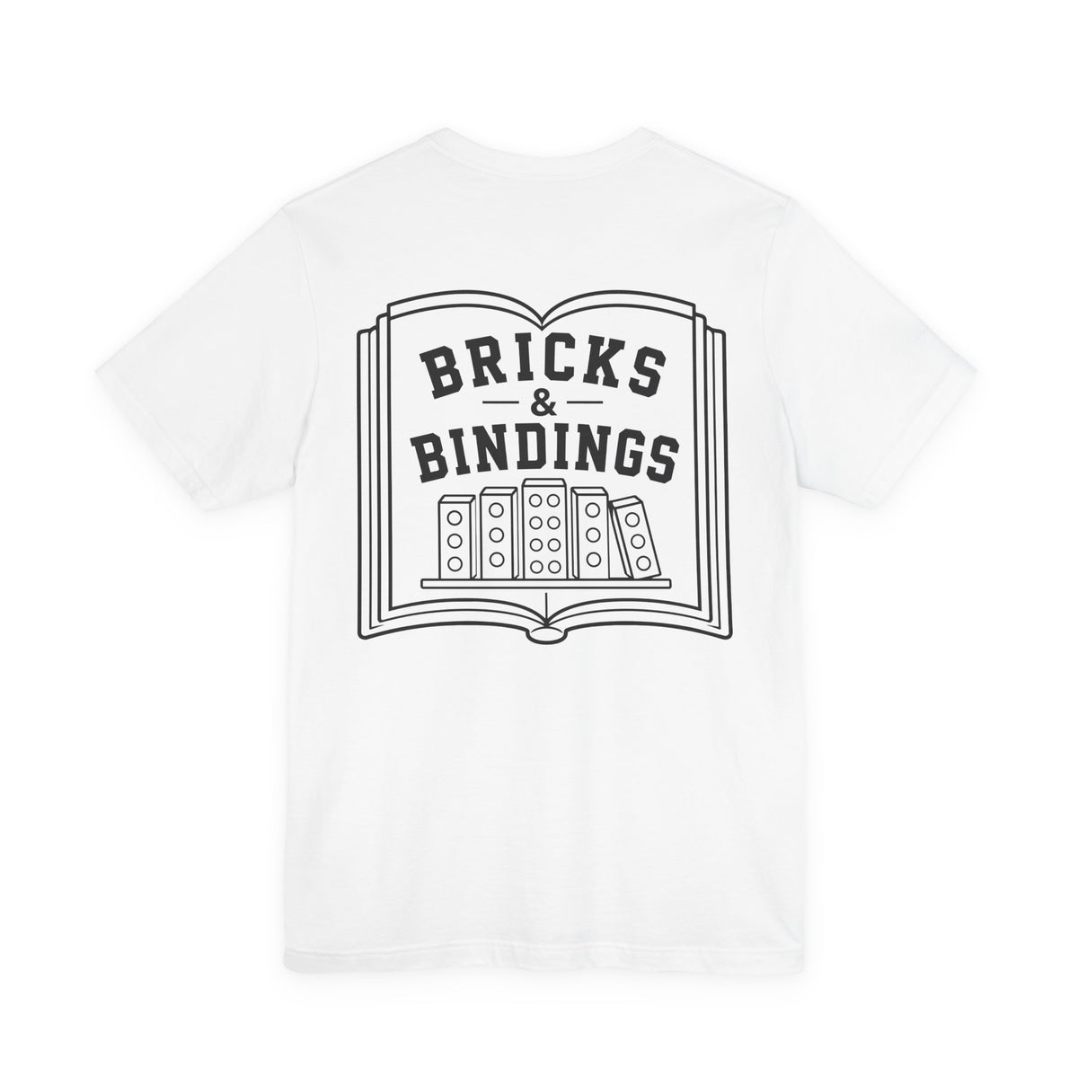 Bricks & Bindings Graphic Tee — Book Lover LEGO Fan T-Shirt - Bricks & Bindings Collection