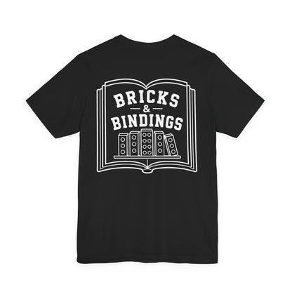 Bricks & Bindings Graphic Tee — Book Lover LEGO Fan T-Shirt - Bricks & Bindings Collection