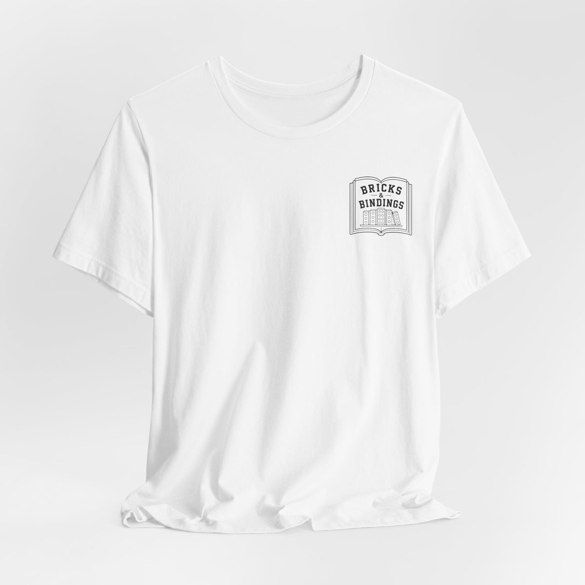 Bricks & Bindings Graphic Tee — Book Lover LEGO Fan T-Shirt - Bricks & Bindings Collection