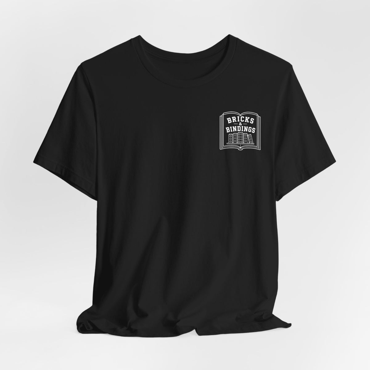 Bricks & Bindings Graphic Tee — Book Lover LEGO Fan T-Shirt - Bricks & Bindings Collection
